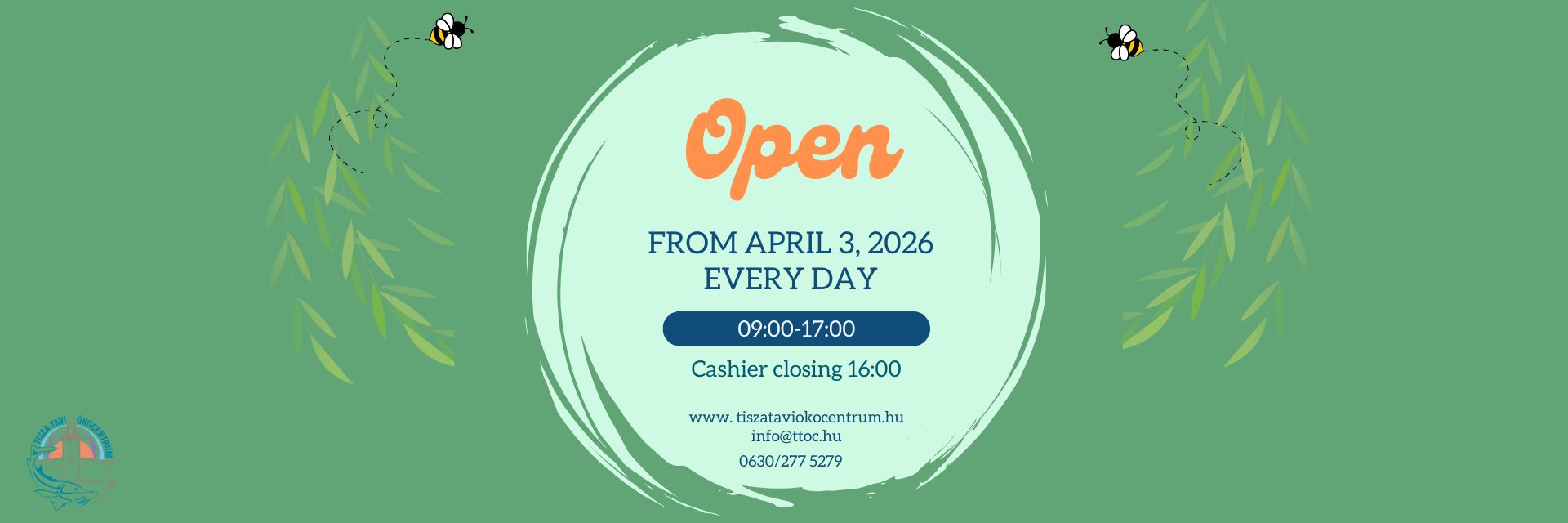 Tavaszi nyitvatartás angol