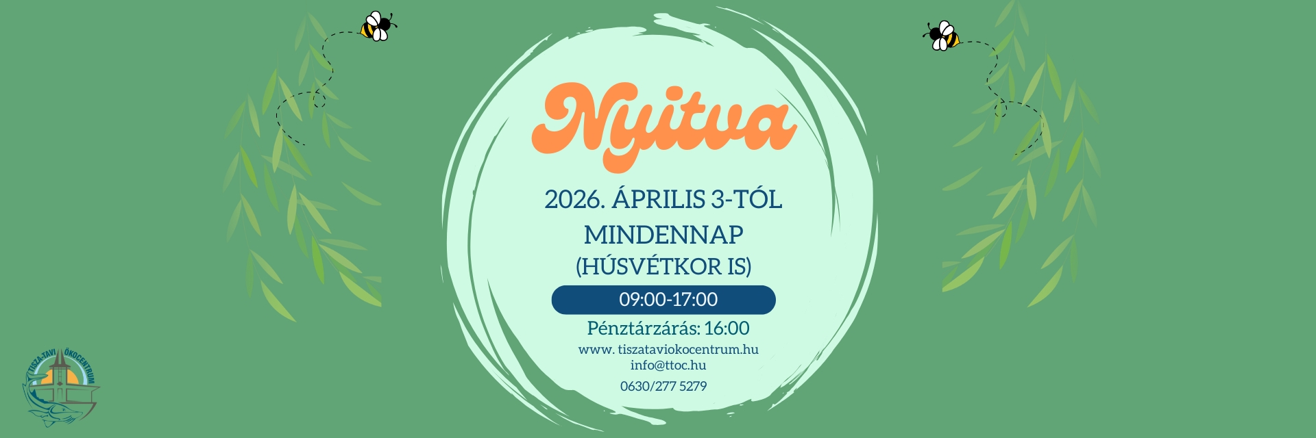 Tavaszi nyitvatartás